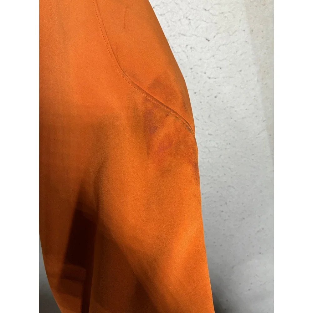The North Face Apex Softshell Jacket Mens Orange Full Zip Fleece Lined 7737